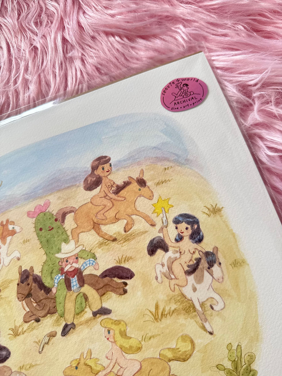 Thumbnail: Horse Girl Gang Vs. Cowboy - PRINT 
