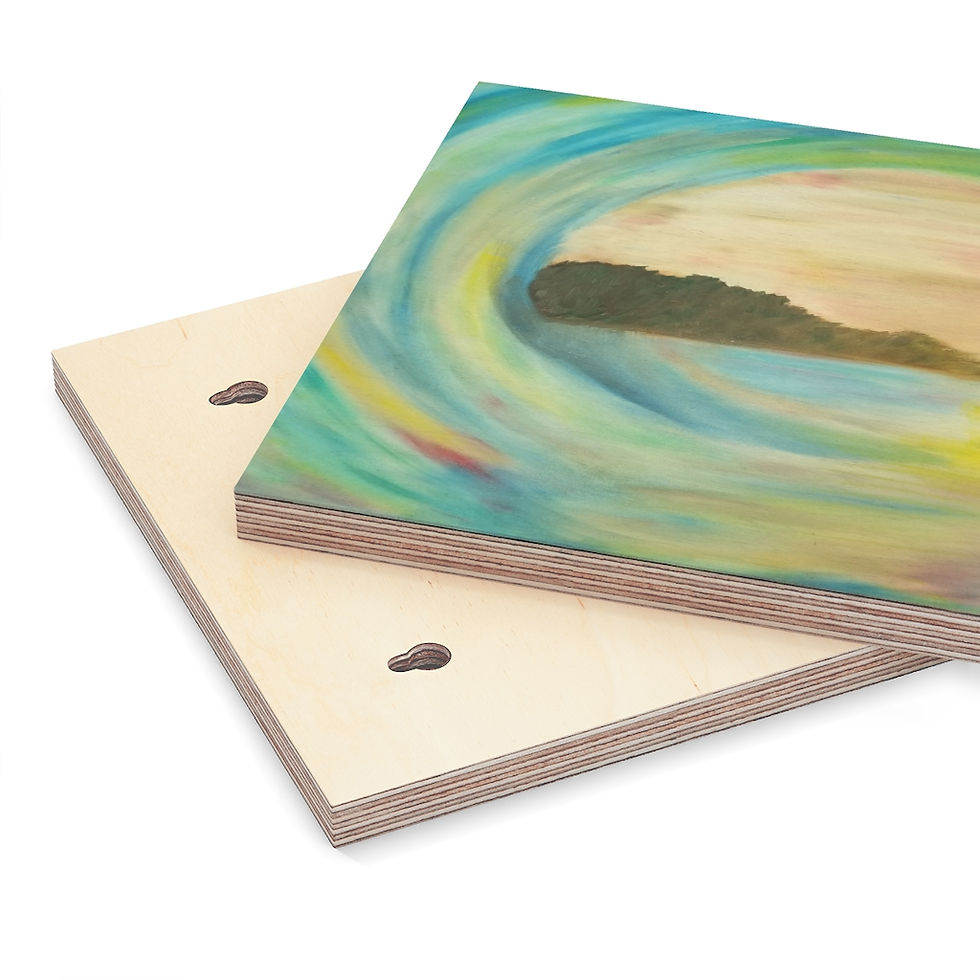 Thumbnail: Sunset wave - Wood Canvas