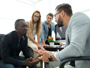 Een setting tijdens de training gesprekstechnieken
