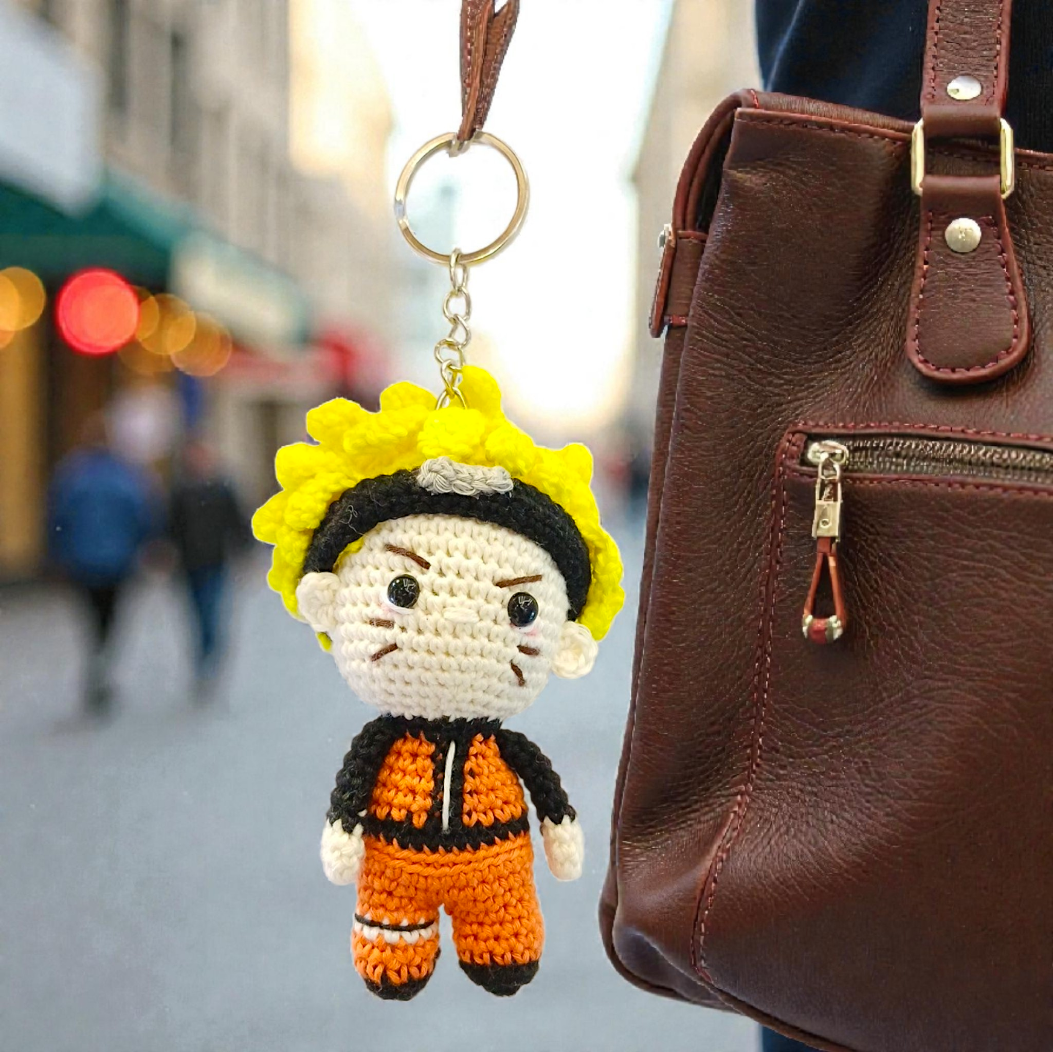 Naruto-Inspired Handmade Crochet Keychain