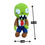 Thumbnail: front view of handmade crochet zombie doll with green face, red tie, and open mouth – handmade Halloween plush