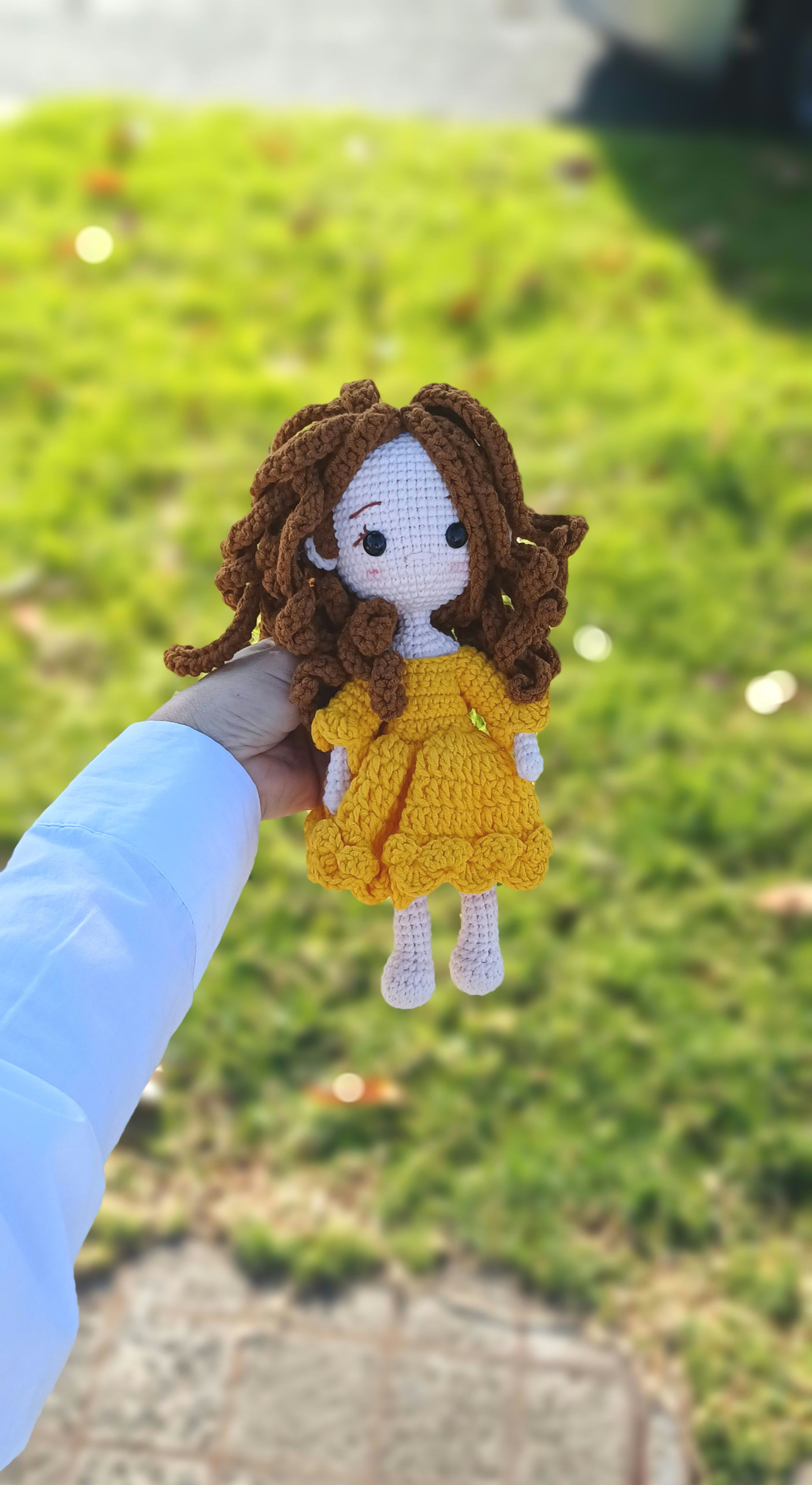 Handmade Fairy Doll In Yellow Dress