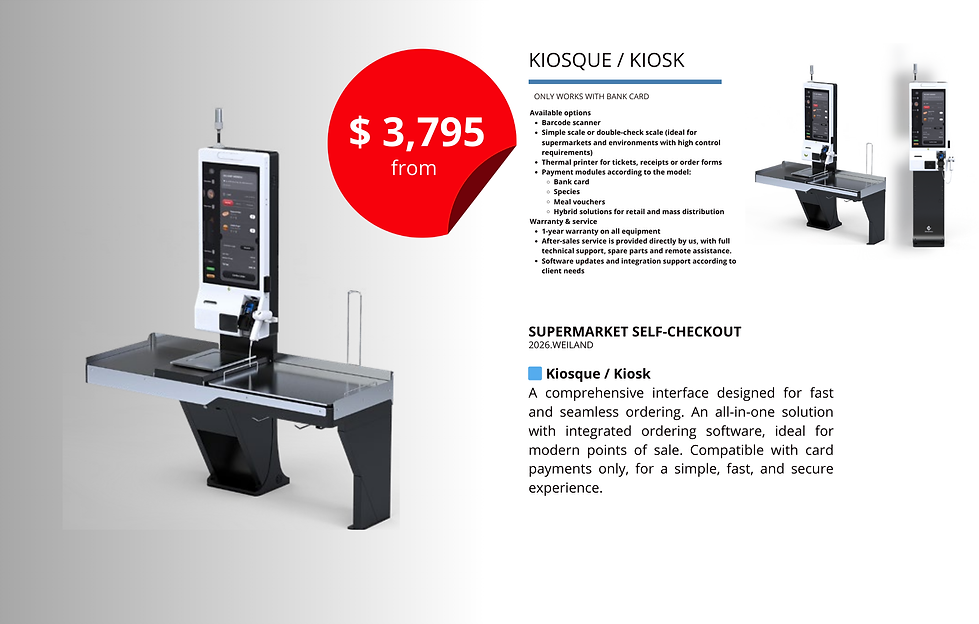 Self checkout supermarket