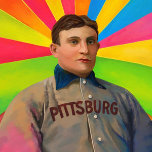 Chromatic Legends collection cover featuring a colorful contemporary portrait rendered in bold rainbow rays and painterly brushstrokes, exploring identity, memory, and modern portrait art.