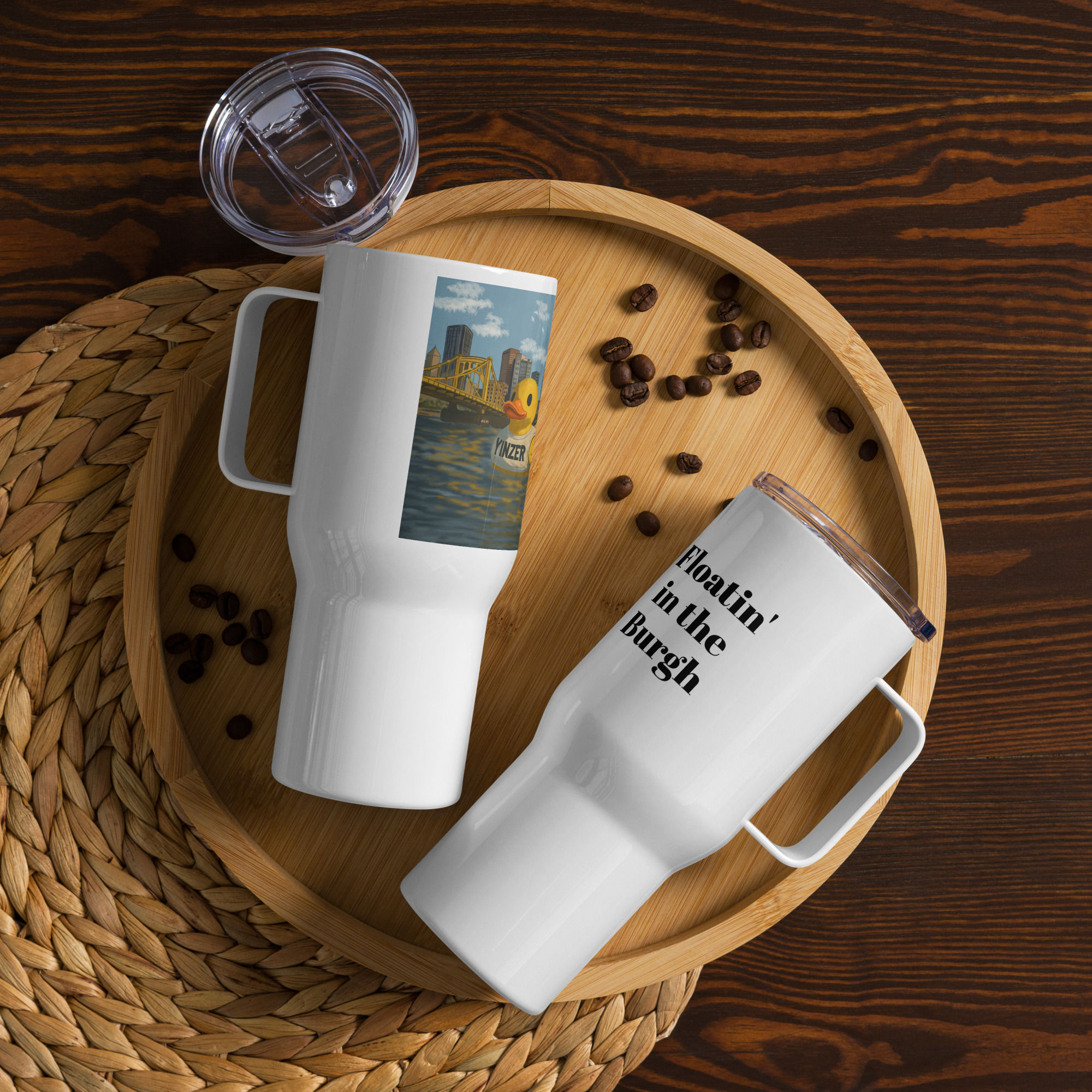 Floatin’ in the Burgh | Insulated Travel Mug | Gaze & Graphite