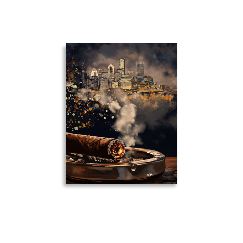 Steel & Smoke | Pittsburgh Skyline Art Print | Gaze and Graphite