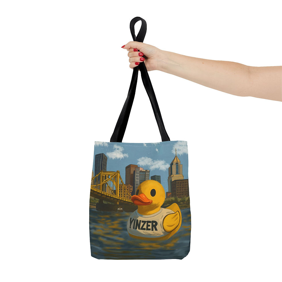 Thumbnail: Floatin’ in the Burgh | Art Tote Bag | Gaze & Graphite