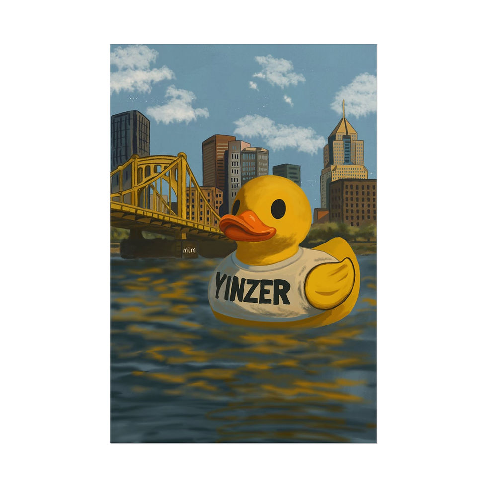 Thumbnail: Floatin in the Burgh | Art Print | Pittsburgh Duck Co.™ x Yinzer Duck™
