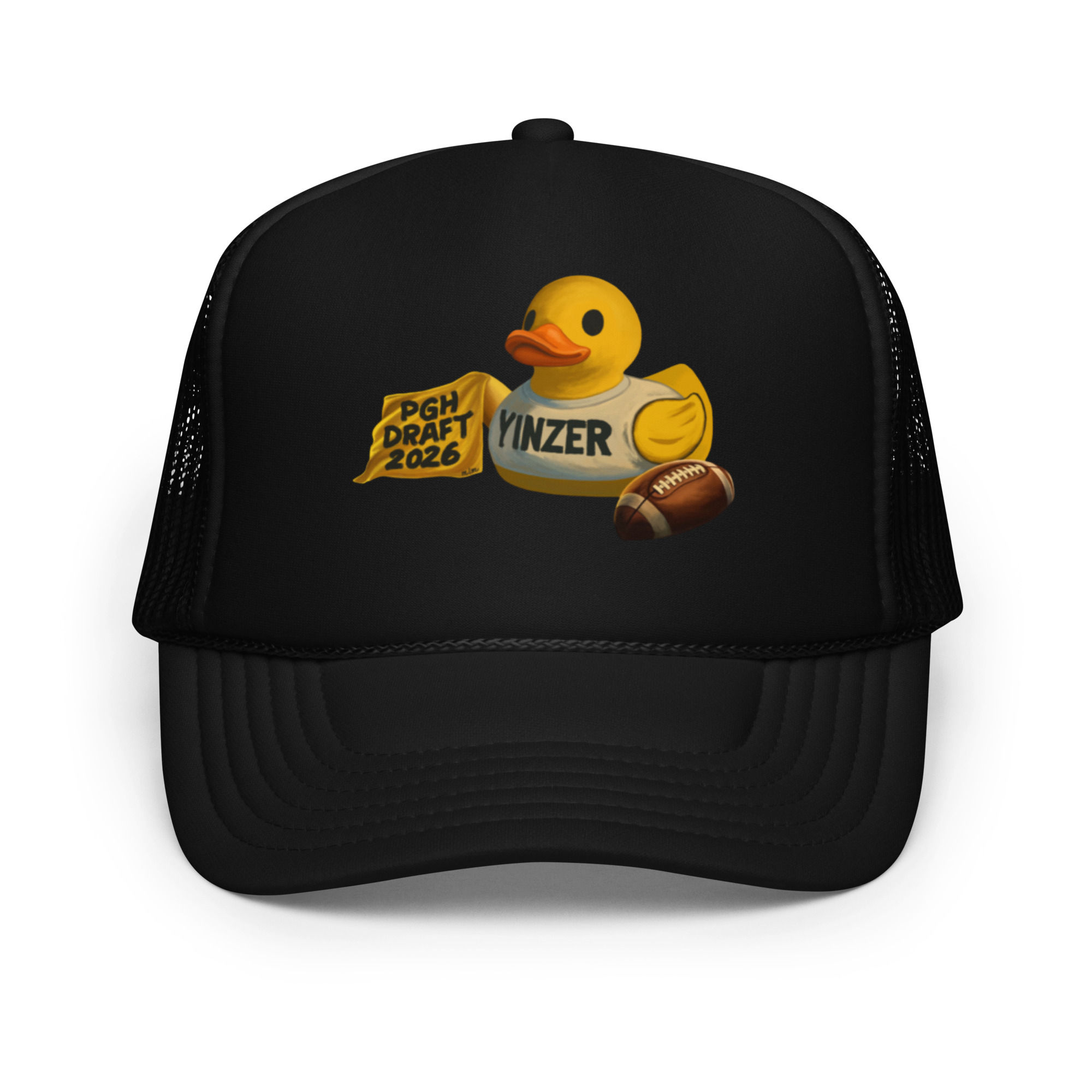 Yinzer Draft 2026 Trucker Hat | Pittsburgh Football Snapback | Gaze & Graphite