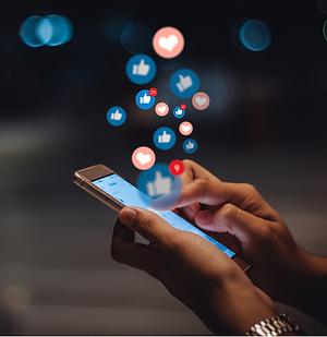 Person using a mobile phone