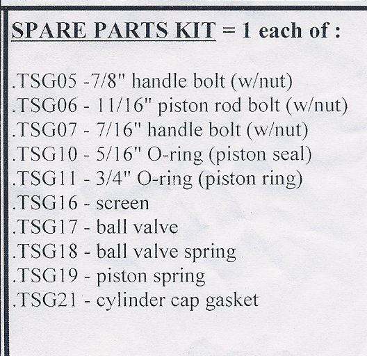 Trecoder Spot Gun Parts Kit
