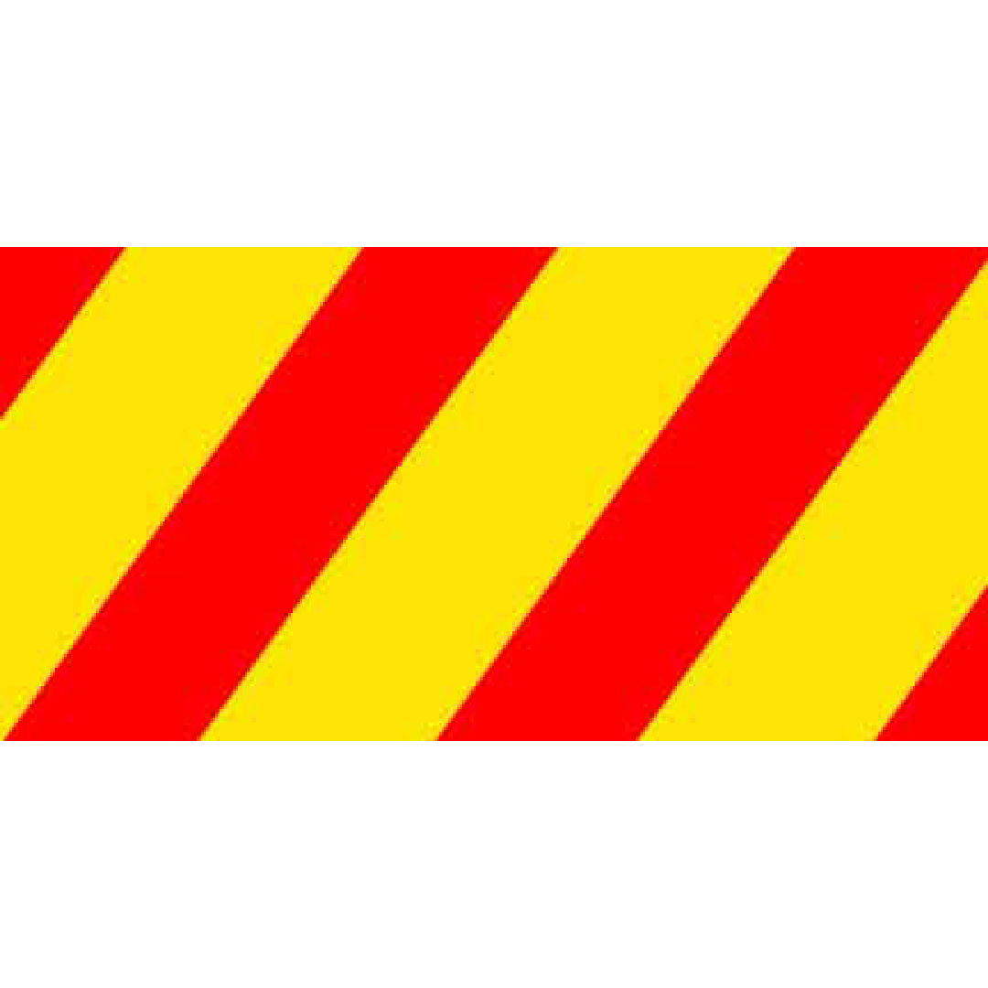Yellow/Red Striped Flagging