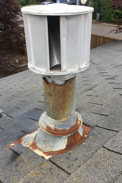 Gas pipe cap damage
