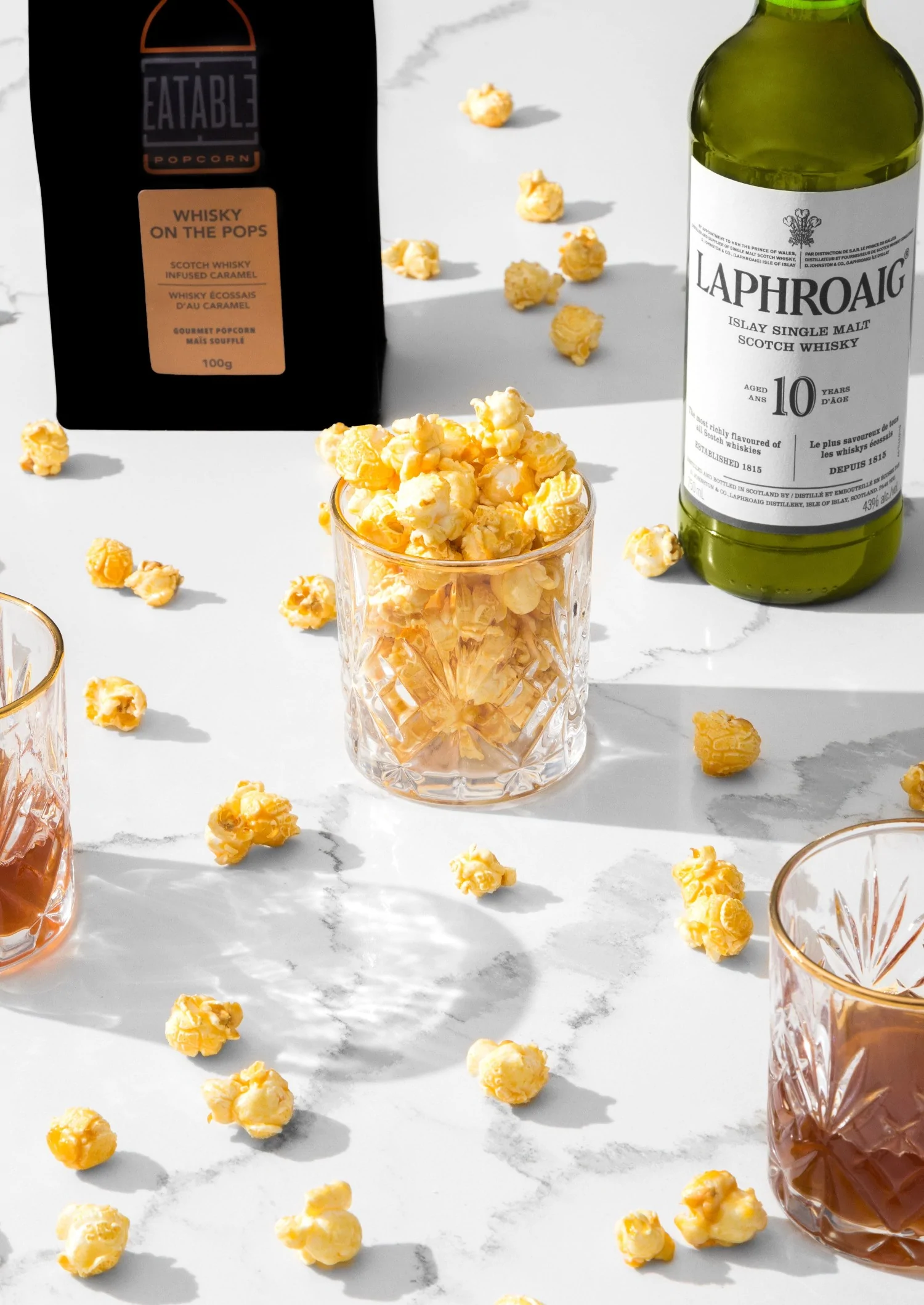 A perfect pairing of a classic snack, with flavours of the wine, spirits and cocktails you know and love.
The cooking process eliminates virtually all of the alcohol content, leaving the residual flavour notes from the drinks you love – without the guilt.
Custom designed co-branded label on a 4" x 6" rectangle or die-cut shaped label adhered to the front of the package (additional $1 per unit cost for die-cut designs).