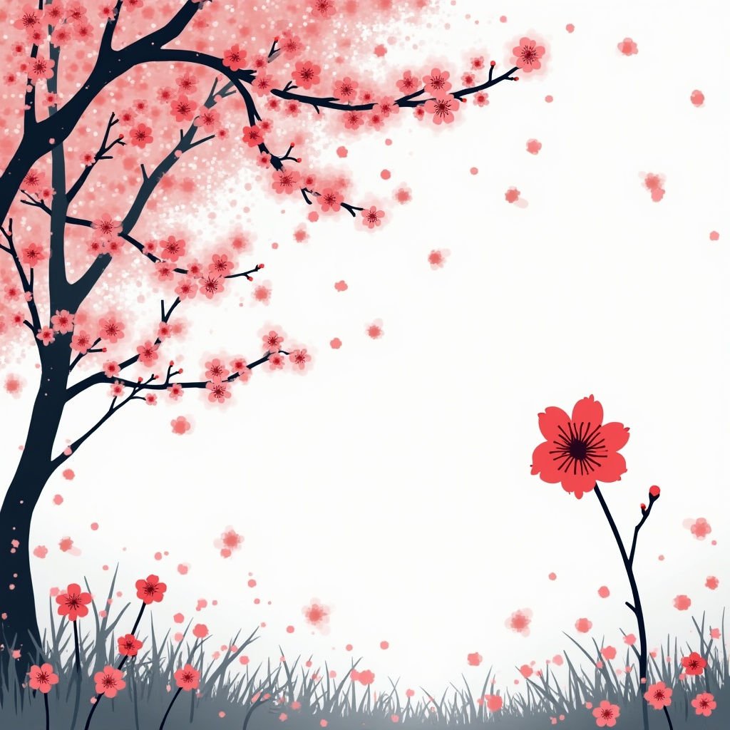 KitchenTowel - Sakura Blossoms