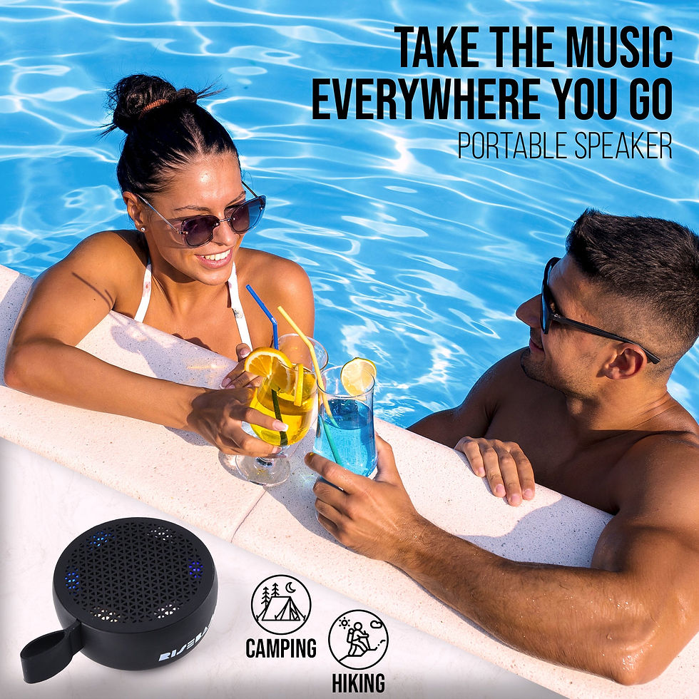 Miniatura: RISEBASS Water Resistant Bluetooth Shower Speaker, Handsfree Portable Speakerpho