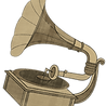 Vintage Gramophone Illustration