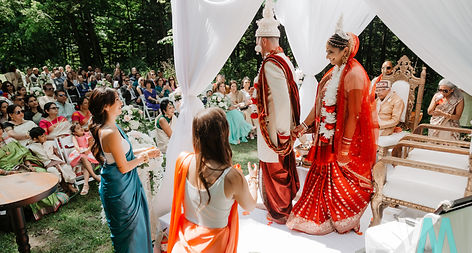 Brampton bride and groom hindu ceremony outdoors