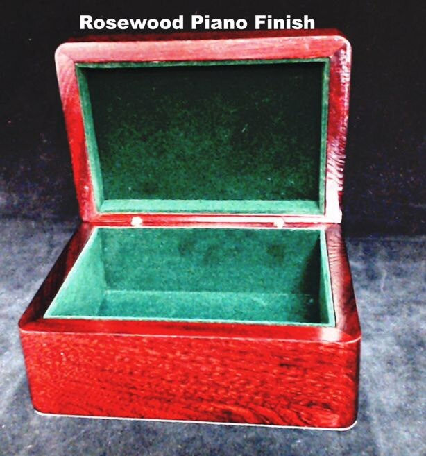 Thumbnail: Engraved Rosewood Jewelry Box with Piano Finish