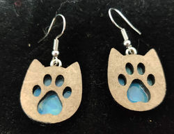 Colorful Cat Paw Earrings