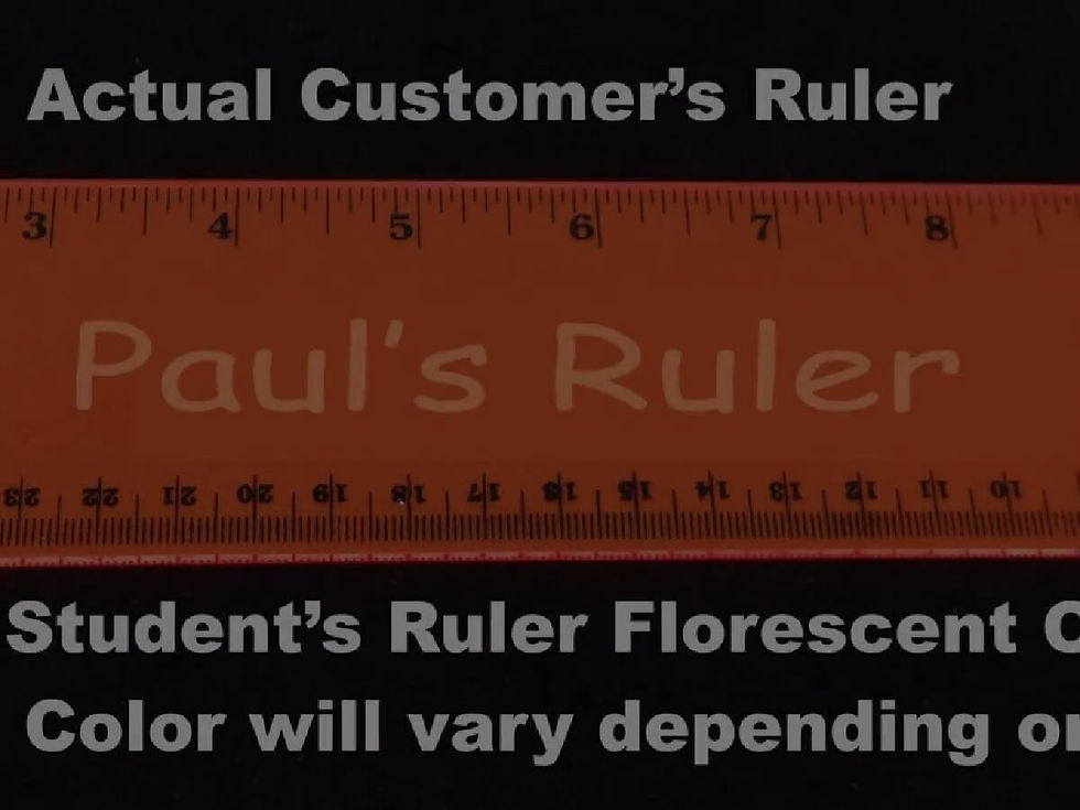 Thumbnail: Personalized 12" Neon Acrylic Ruler