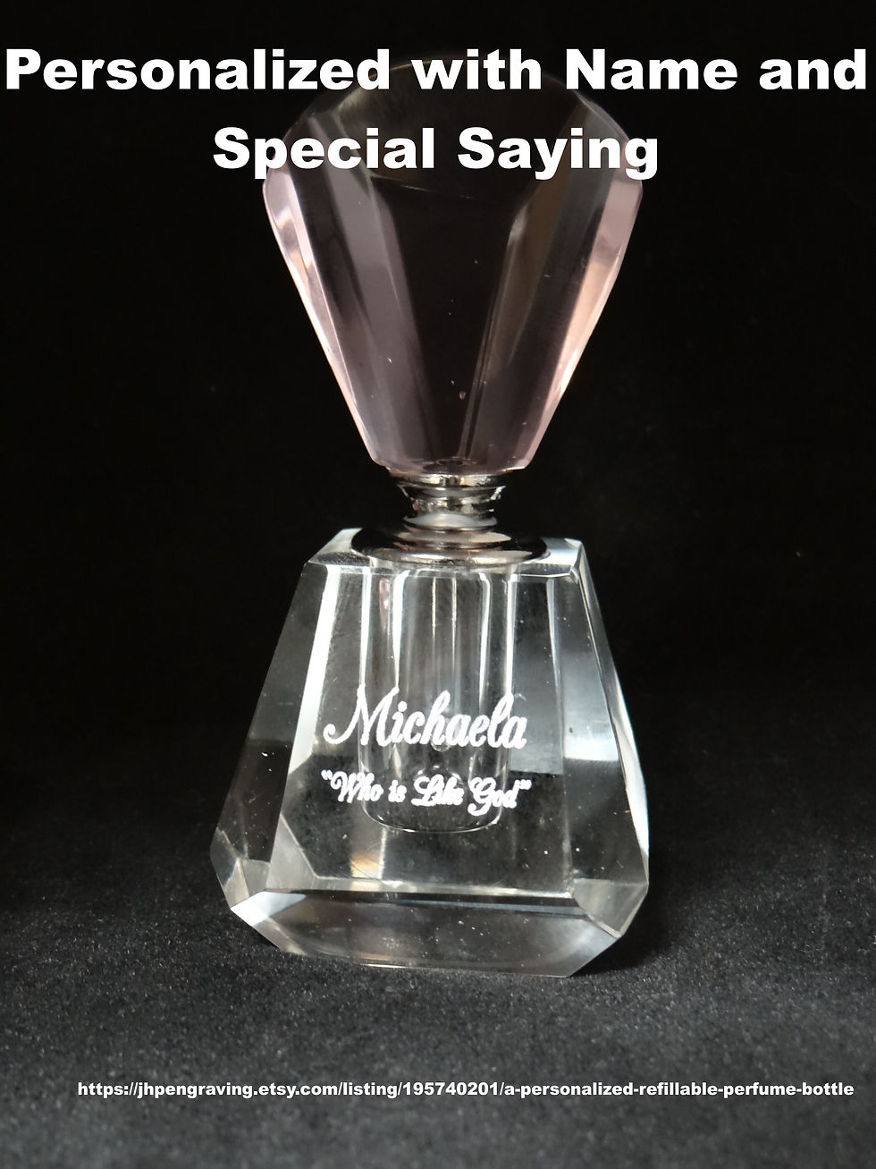 Pink Lid Perfume Bottle