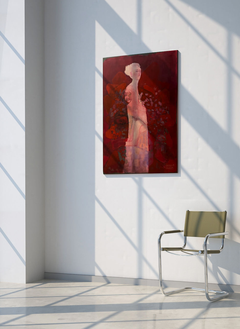Thumbnail: Bright red - 120 x 80 cm