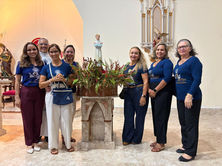 As integrantes do movimento AMO da Paróquia São Geraldo Magela, estiveram reunidas na emocionante Missa de Envio.