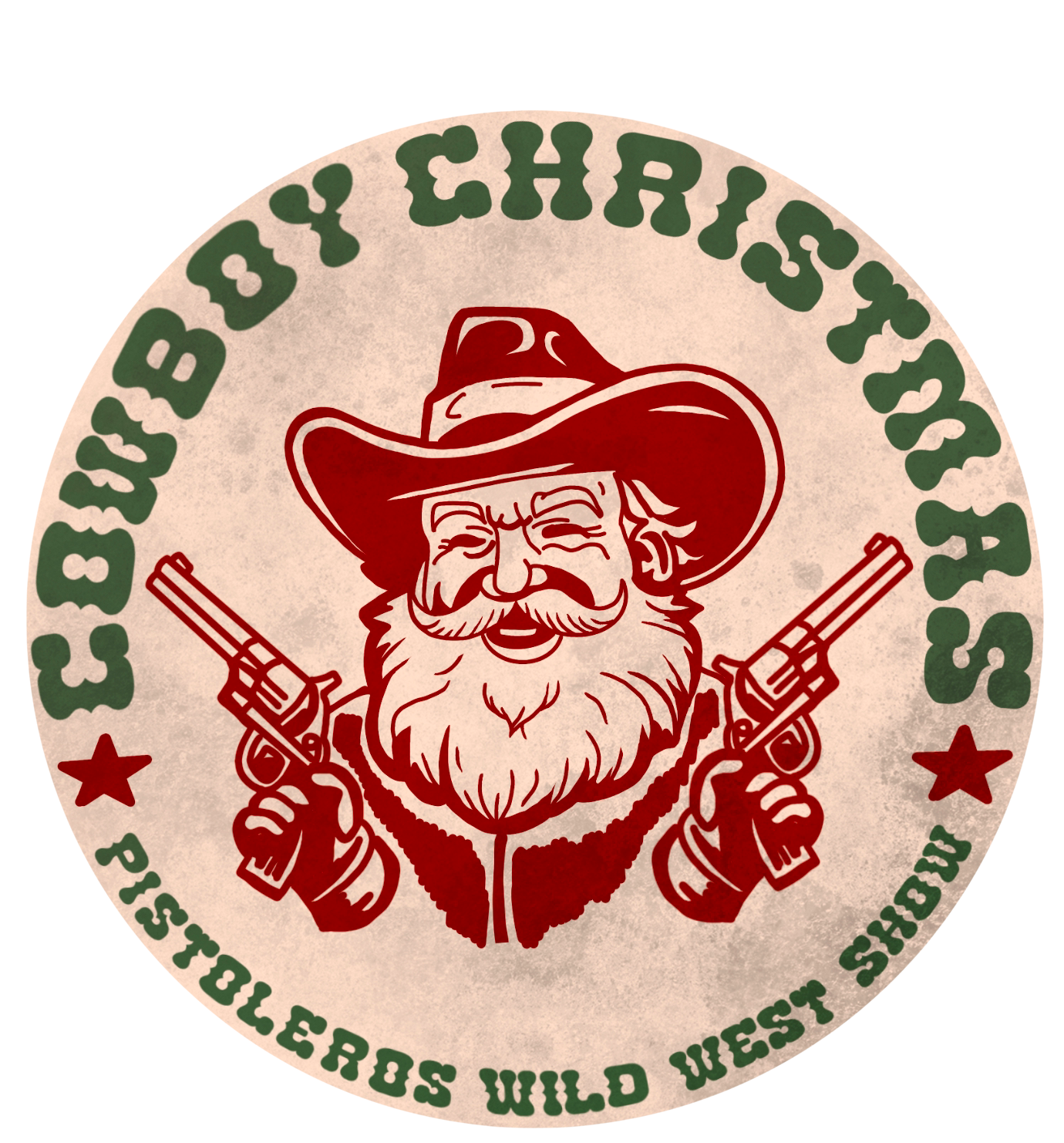 Cowboy Santa Sticker