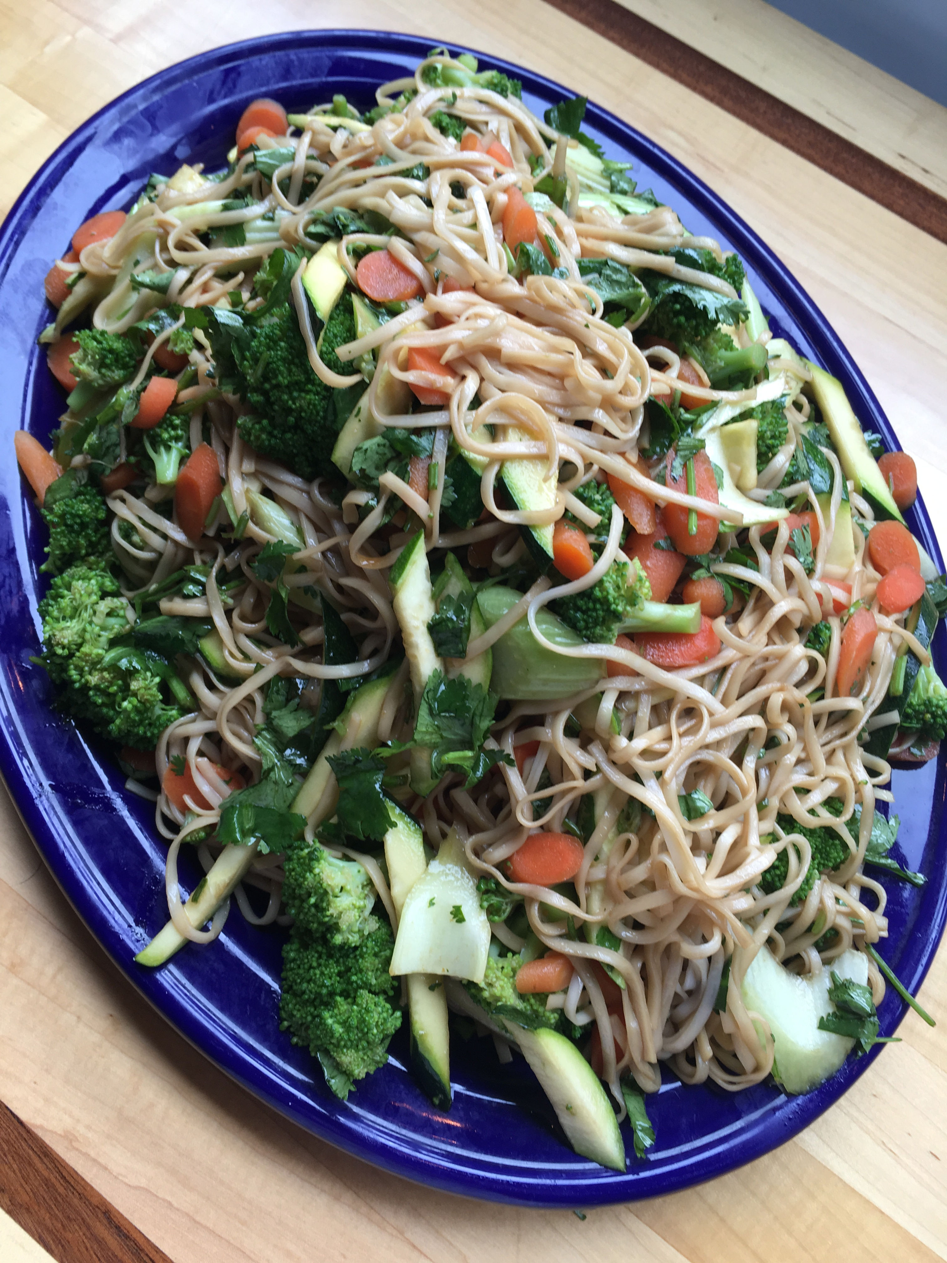 Asian style chicken thighs with Udon noodles - feeds 2