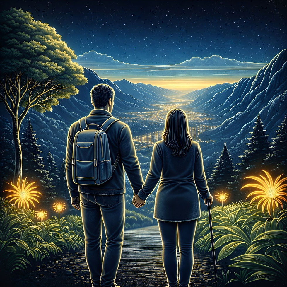 Starlit Valley aluminium dibond wall art 60x60 cm metal print