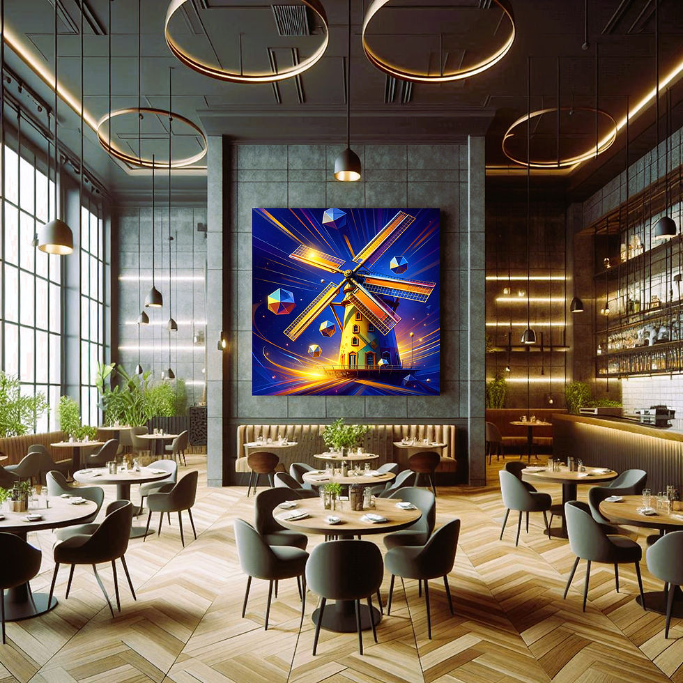 Thumbnail: Celestial Windmill Metal Wall Art | Arven Studio