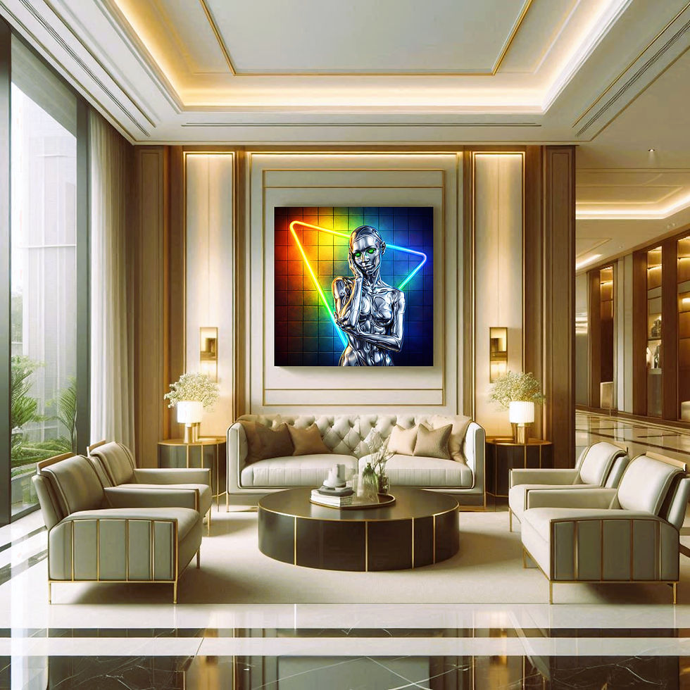 Thumbnail: Chrome Muse office wall art contemporary workspace interior