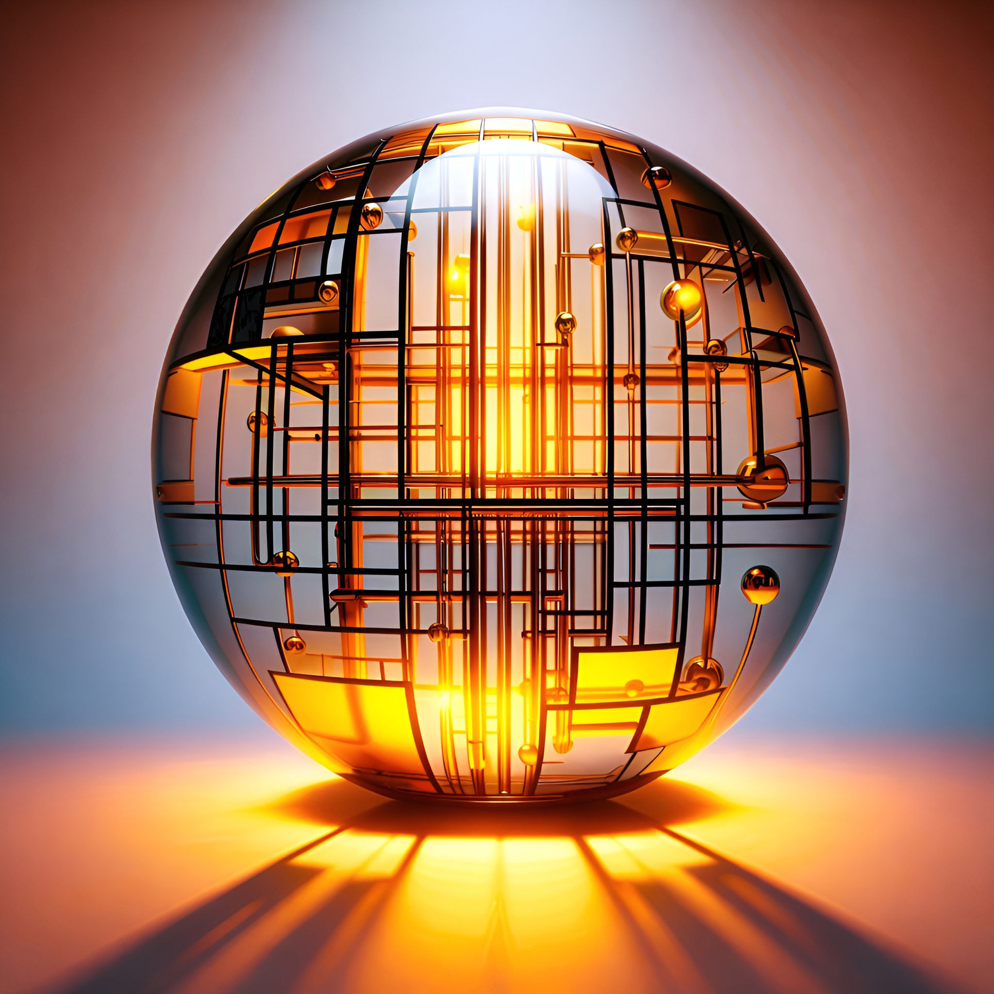 Luminous Sphere Metal Wall Art | Arven Studio