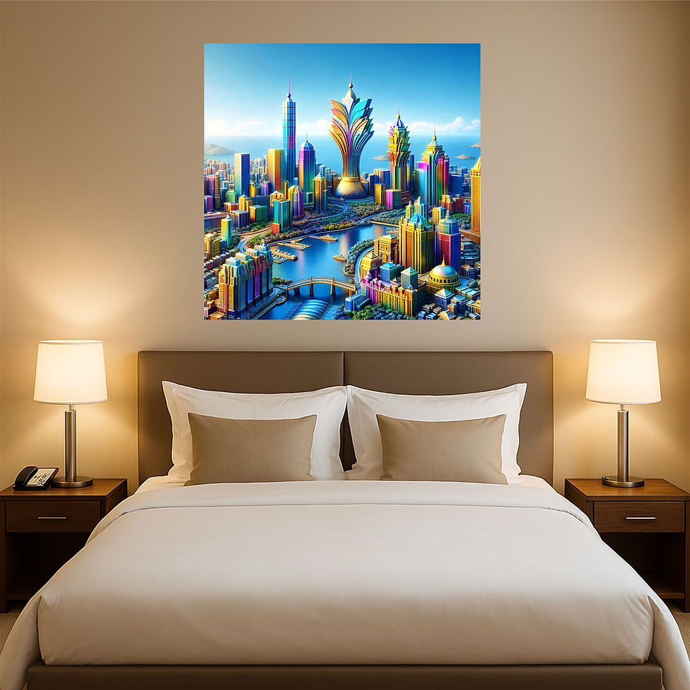 Thumbnail: Prism Harbour aluminium wall art luxury hotel interior