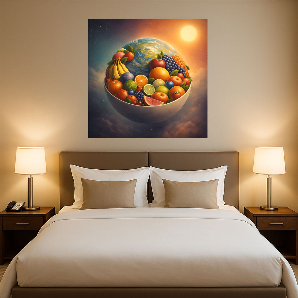 Thumbnail: Cosmic Fruit Earth Metal Wall Art | Arven Studio