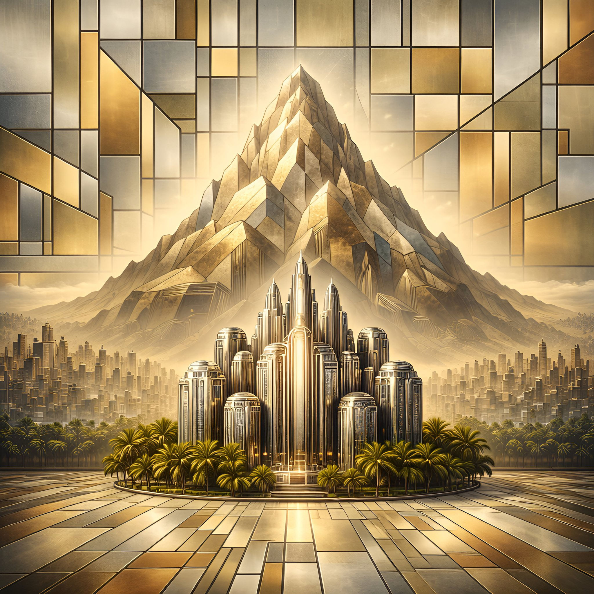 Golden Summit Metal Wall Art | Arven Studio