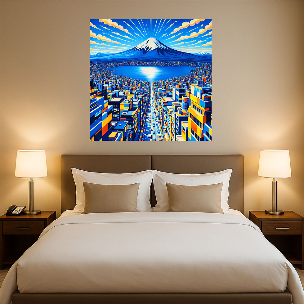 Thumbnail: Fuji Metropolis Metal Wall Art | Arven Studio