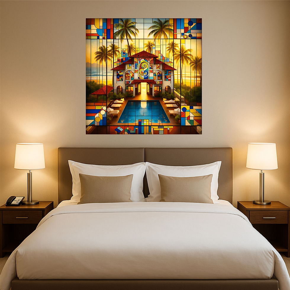 Thumbnail: Coastal Mosaic Metal Wall Art | Arven Studio