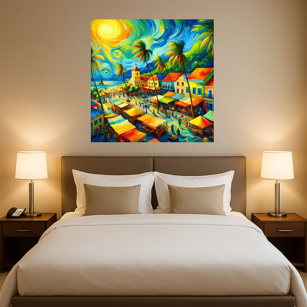 Thumbnail: Tropical Market aluminium wall art luxury hotel interior