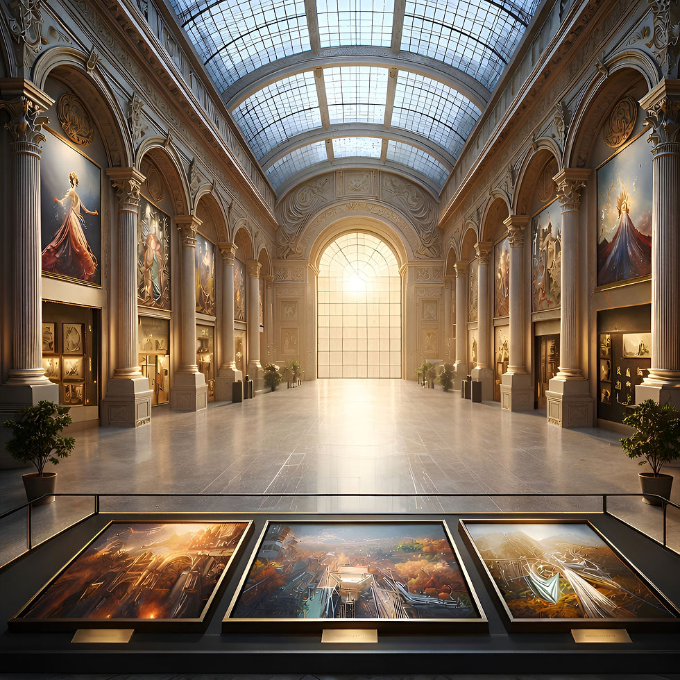 Grand Atrium aluminium dibond wall art 60x60 cm metal print