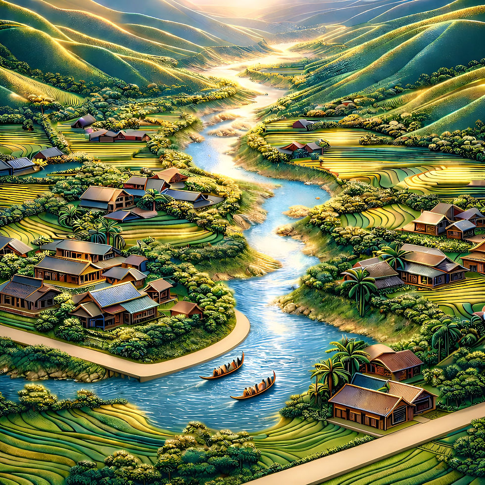 Thumbnail: River Terraces Metal Wall Art | Arven Studio