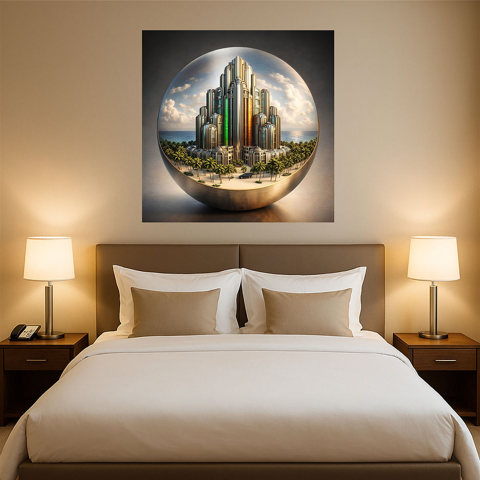 Thumbnail: Coastal Spire aluminium wall art luxury hotel interior