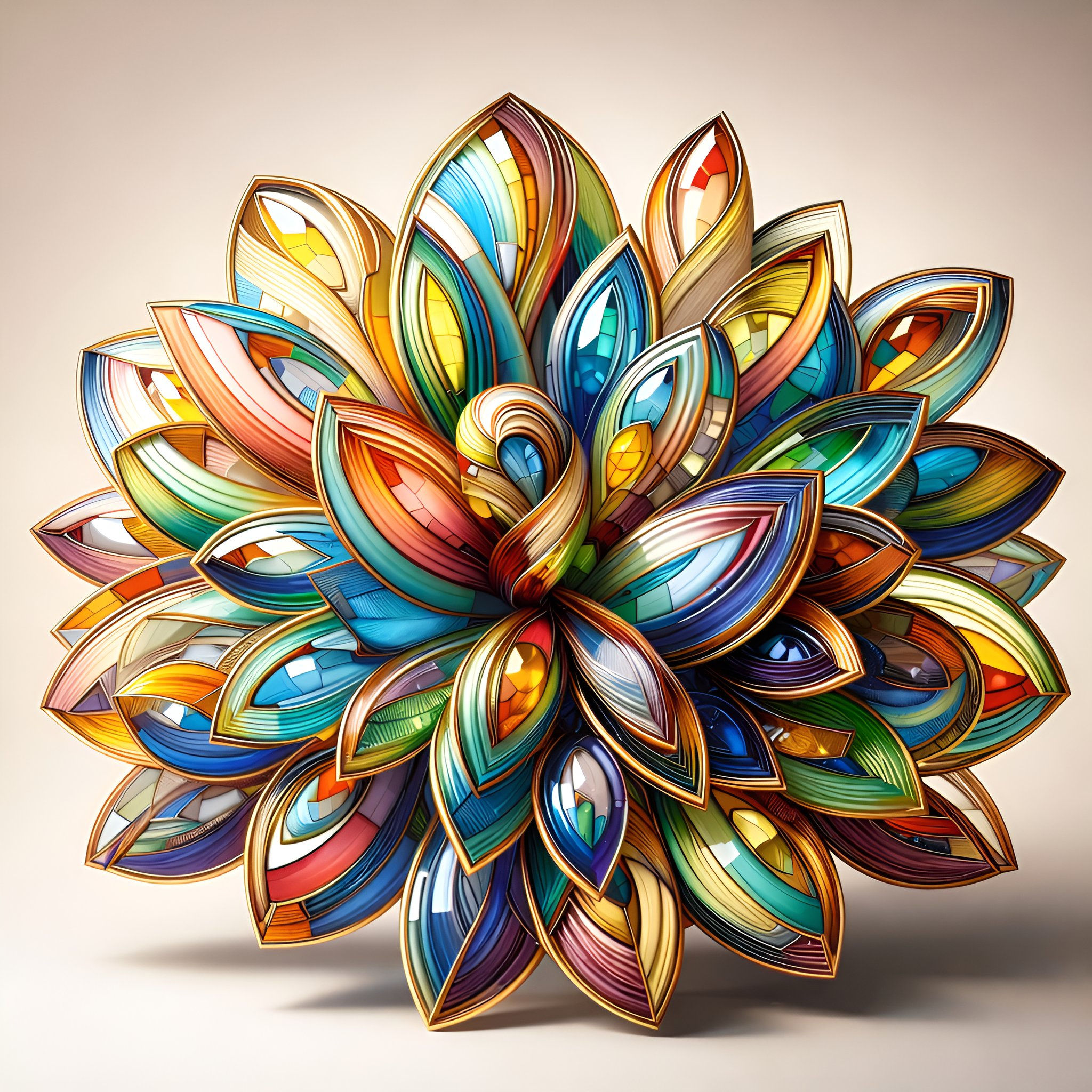 Prism Bloom aluminium dibond wall art 60x60 cm metal print