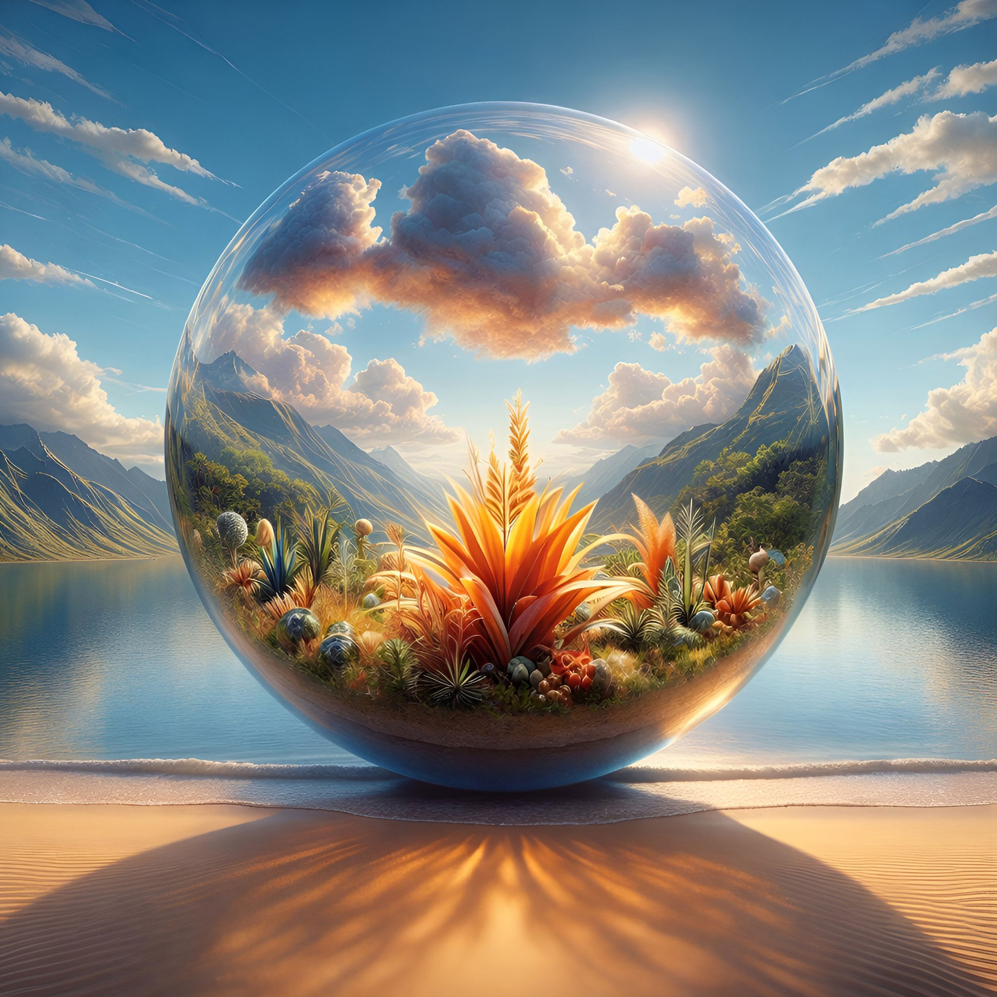 Coastal Terra Sphere Metal Wall Art | Arven Studio