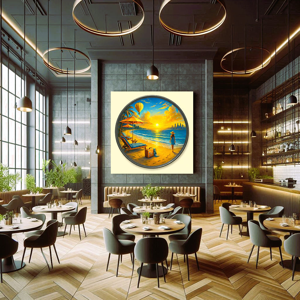 Thumbnail: Golden Shore Horizon Metal Wall Art | Arven Studio