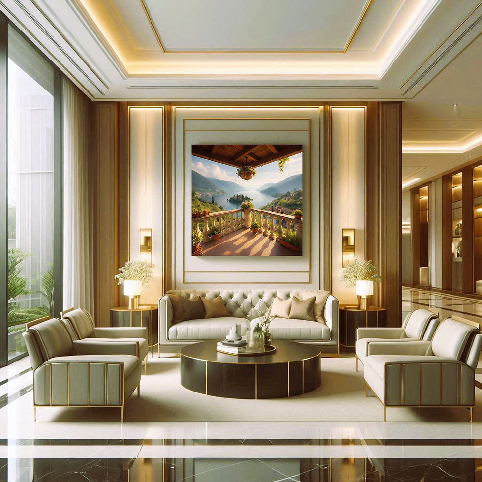 Thumbnail: Lakeside Terrace office wall art contemporary workspace interior