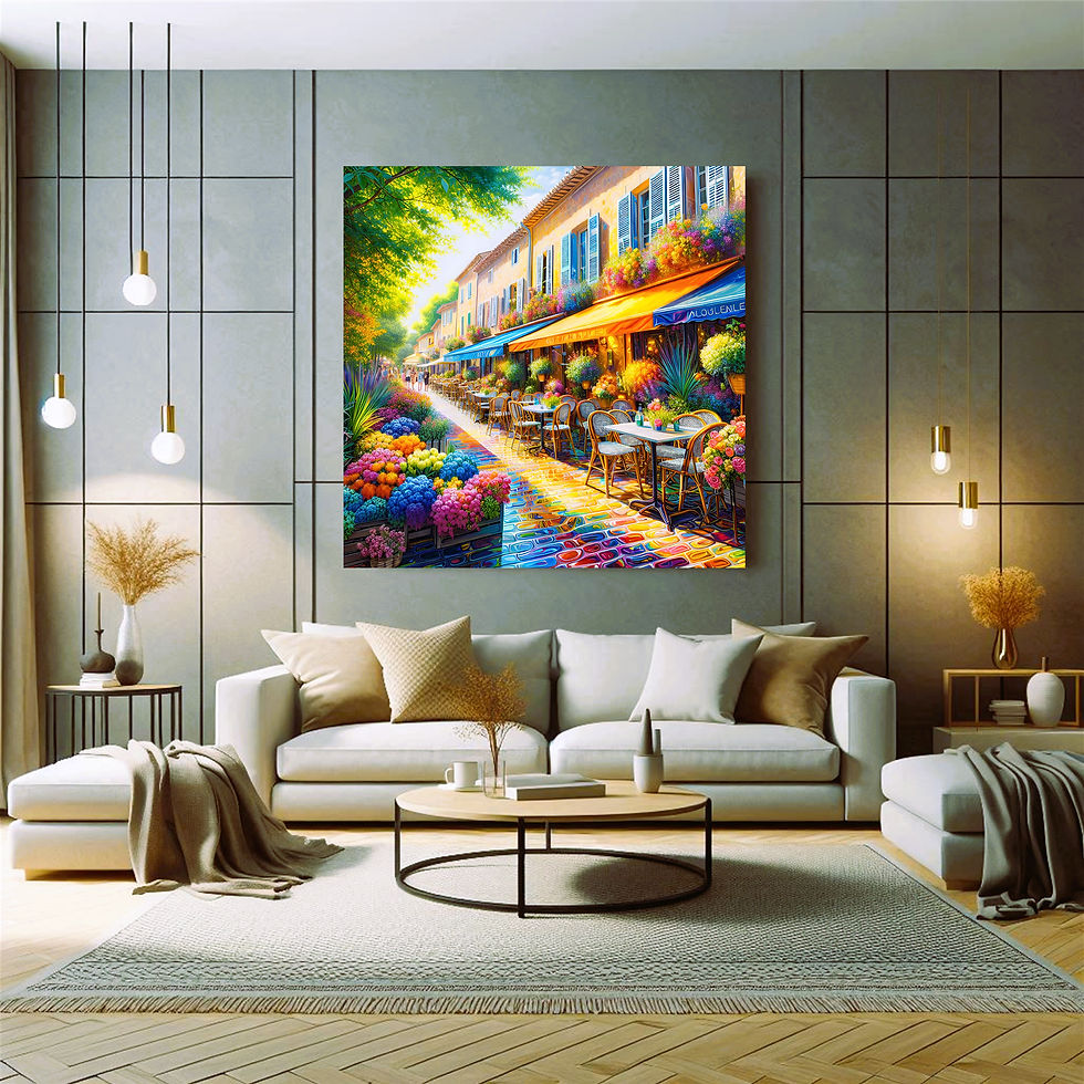 Thumbnail: Colourful Promenade Metal Wall Art | Arven Studio