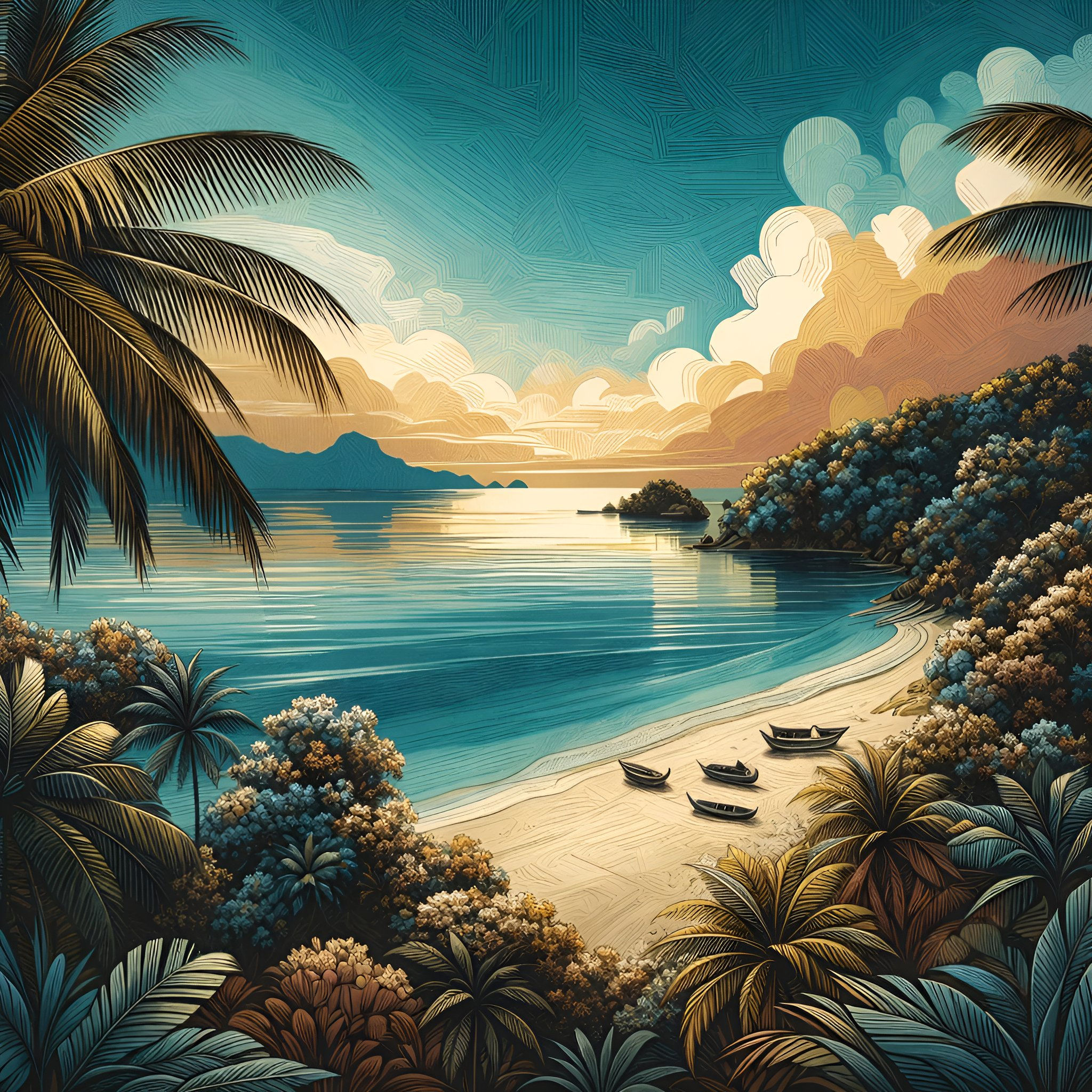 Azure Cove Metal Wall Art | Arven Studio
