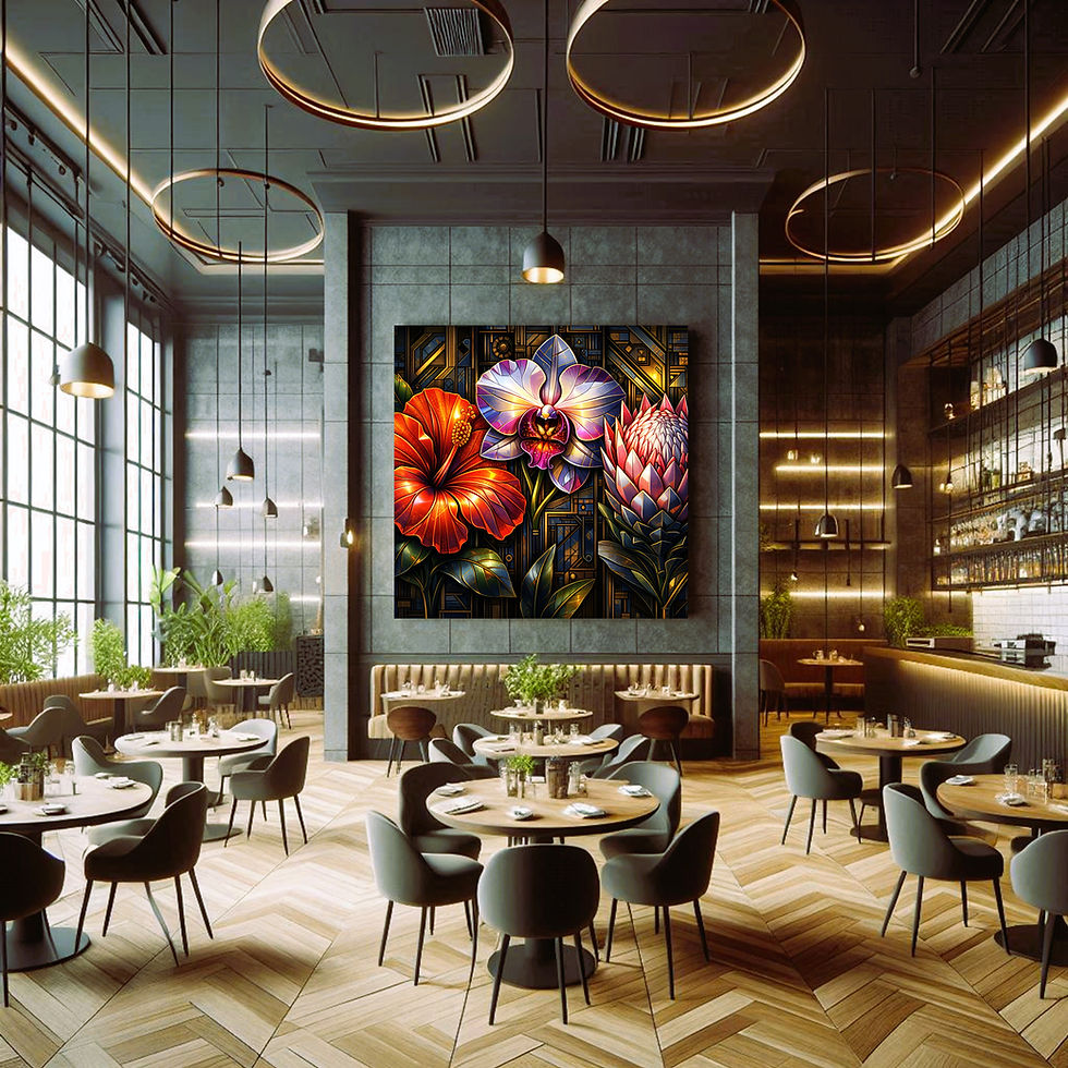Thumbnail: Orchid Ember Bloom Metal Wall Art | Arven Studio